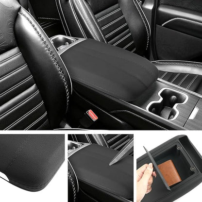 SXCY for 2025 2026 Chevy Traverse Armrest Cover for 2024 2025 2026 Chevy Traverse/GMC Acadia Accessories 2025 2026 Traverse/Acadia Center Console Cover Silicone Full Cover(w/Privacy Storage)