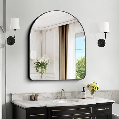 Arched Bathroom Mirror, Wall Mounted Mirror, Living Room, Hanging or Leaning
