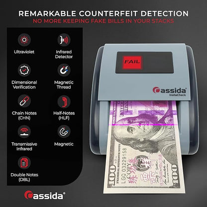 Cassida InstaCheck Small Footprint, Magnetic and Ultraviolet Sensors, Compact