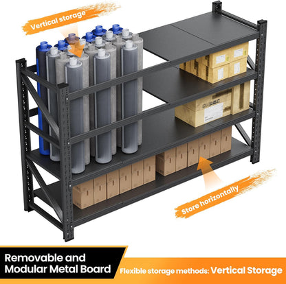 40”W Metal Storage Shelves, 20” Deep Heavy Duty Garage Shelving Units, 4 Tier Storage rack shelf, Steel Tall Industrial Shelving , Adjustable Standing Shelf for Warehouse / Shop 40"W x 20"D x 60"H
