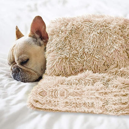 Petbuy Pet Dog Bed Blankets, Fluffy Fleece Dog Throw Blankets Sleep Mat,Soft Puppy Blankets Cat Kitten, S M L XL,Fuzzy Reversible Sherpa Blanket for Bed, Couch, Sofa, Travel,Washable & Lightweight