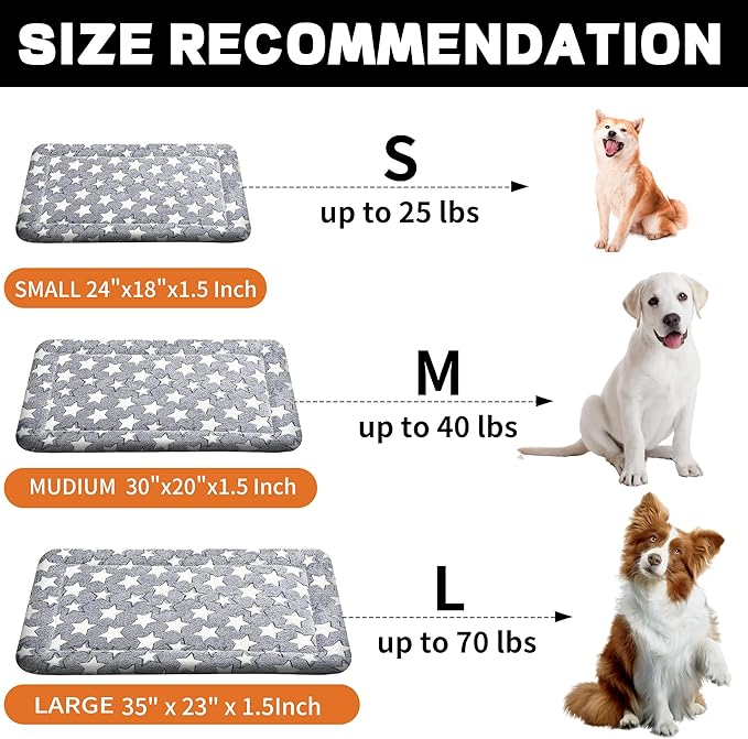 Dog Bed Mat – Soft & Comfortable Dog Kennel Pad for Crate – Durable Crate Bed & Mat for Dogs & Cats – Ideal for Crate, Kennel, and Home Use