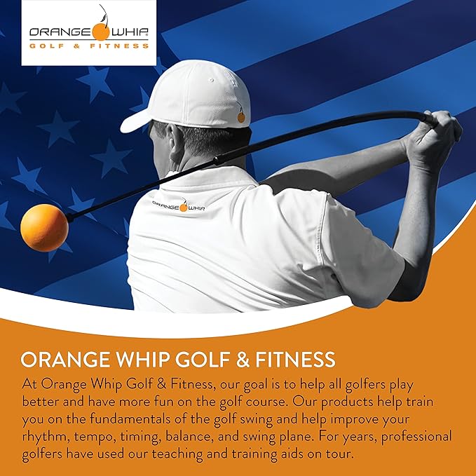 Orange Whip Golf Swing Trainer Aid Patented & Made in USA