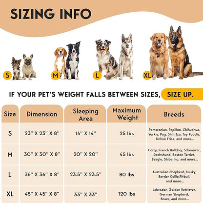 PetJett XL Dog Beds for Large Sized Dog - 45'' Extra Large Dog Bed, Anti-Slip & Washable Super Soft Round Donut Bed, Fluffy Faux Fur Anti-Anxiety Premium Comfort Pet Bed, Fits Dogs up to 120 lbs