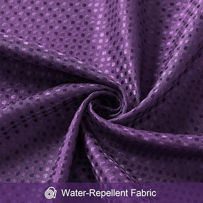 Craidlela 3 in 1 Extra Long Purple Shower Curtain Set-72 W x 84 H, Modern Waffle and PEVA Liner Set with 12 Stainless Steel Hooks, Waterproof Fabric for Bathroom