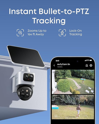 eufy Security eufyCam S4 4-Cam Kit, 4K Solar Camera Wireless Outdoor, Triple