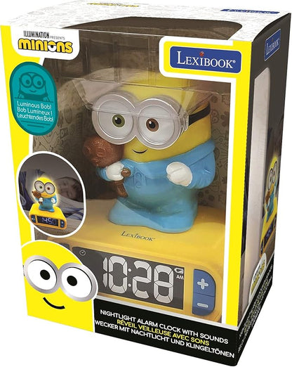 LEXiBOOK - Minions - Bob Digital Alarm Clock - Snooze Function - Minions Sound