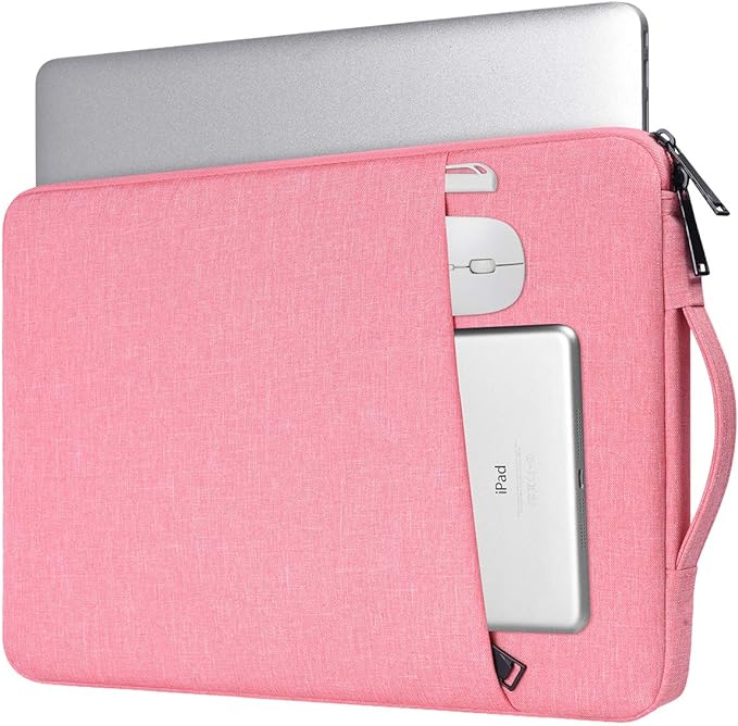 17 17.3 Inch Laptop Bag for Women, Carrying Computer Notebook Sleeve Case for Acer Chromebook 17/ Dell Inspiron/MSI/HP Envy Pavilion/ASUS/Lenovo IdeaPad College School Office Travel,Pink