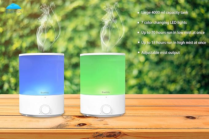 BlueHills Premium 4000 ml XL Essential Oil Diffuser 4L 4 Liter 70 Hour Run