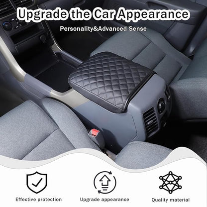 Center Console Armrest Cover for Honda Pilot 2003 2004 2005 2006 2007 2008 Accessories, Leather Armrest Lid Cushion Pad, Armrest Seat Box Cover Mat (no Pockets)