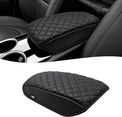 KBH Center Console Armrest Cover for Ford Fusion 2013 2014 2015 2016, Middle Console Lid Covering, Arm Rest Cushion Pad, Vinyl Leather Trim, Anti-Scratch, Black