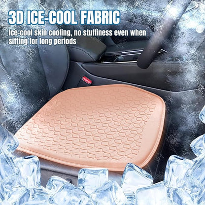 wuyaoyao Thin Gel Car Seat Cushion, Breathable Cooling Seat Cushions for Cars, Non-Slip & Comfortable Automotive Front Seats Cushion Pad for Driver, Chair Protector for Vehicle, Home, Office (Pink)