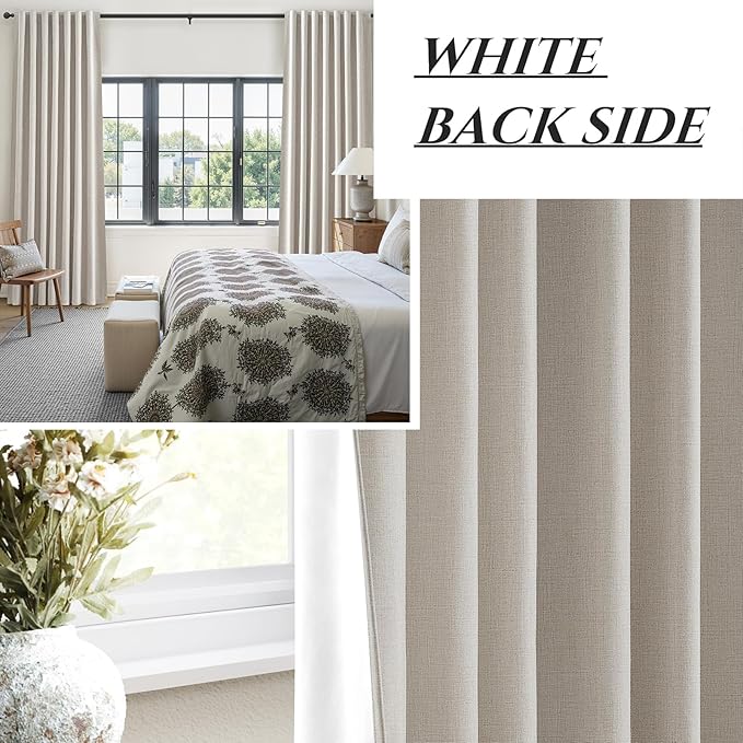 112 Inch Curtains 2 Panel Set Modern Decorative Dark Out Pleated Curtain