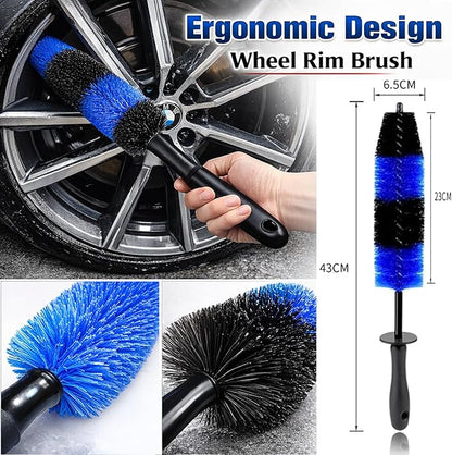 36Pcs Car Detailing Kit, Car Detailing Brush Set, Car Wash Cleaning Kit, Car Detailing Brushes, Professional Car Care Kit for Interior Exterior Wheels, Blue