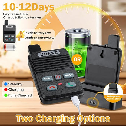 Wireless Doorbell, Hand-Free Door Bell, 1000Ft Long Range, Full Duplex 2 Way