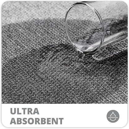 Bosap Bathroom Rugs Set 2 Pieces,Thin Bathroom Mats,Toilet Rugs,Quick Dry,Non-Slip,Machine Washable,Low Pile,Absorbent Bath Mats,Shower,Sink,Home Decor Accessories.Grey,1'5"x2'3"+1'8"x2" U Shape