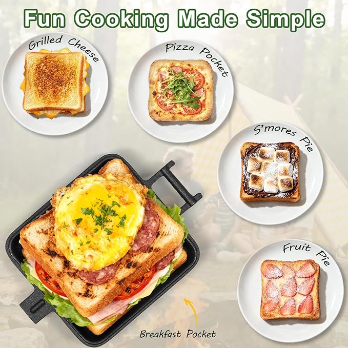 Mountain Pie Maker Cast Iron Set of 2