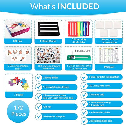 Visual Communication Book, 162 ASD Photo Picture Cards: Autism Language
