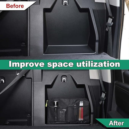 TOYCIDFG Back Seat Storage Bag Compatible with Toyota Tundra 2022-2025, Save Space Multi Function with Strap Car Storage Accessories (Seatback Bag)