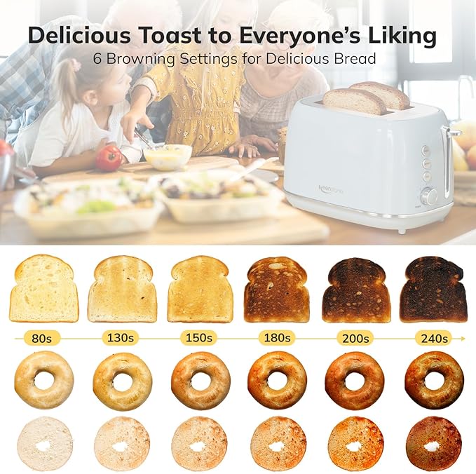 Retro 2 Slice Stainless Steel Toaster