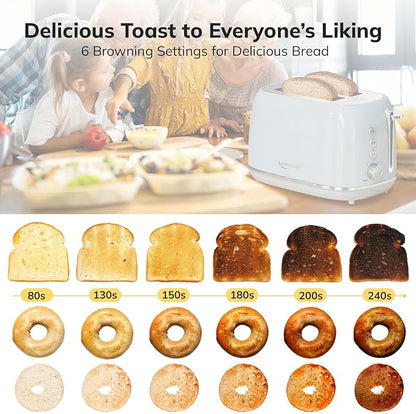 Retro 2 Slice Stainless Steel Toaster