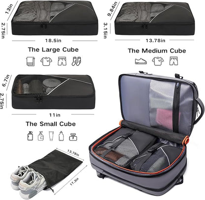 Laptop Backpack for Women, 50L Carry On Backpack Men, Expandable Flight