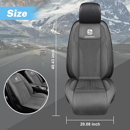 Cooling Car Seat Cushion Front Seat,12V&24V Cooling Seat Cover for Car with 10 Fans,Rapid Cooling with Automatic Start and Pause Seat Cushion (Brey)