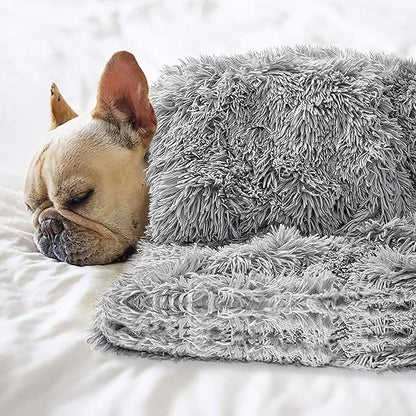 Petbuy Pet Dog Bed Blankets, Fluffy Fleece Dog Throw Blankets Sleep Mat,Soft Puppy Blankets Cat Kitten, S M L XL,Fuzzy Reversible Sherpa Blanket for Bed, Couch, Sofa, Travel,Washable & Lightweight