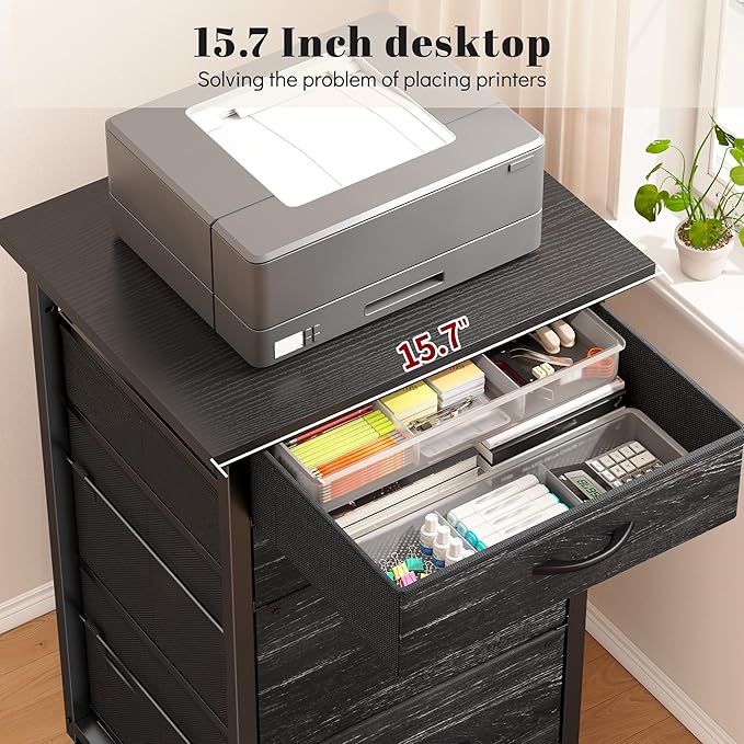 4 Drawers Mobile File Cabinet Vertical Filing Cabinet