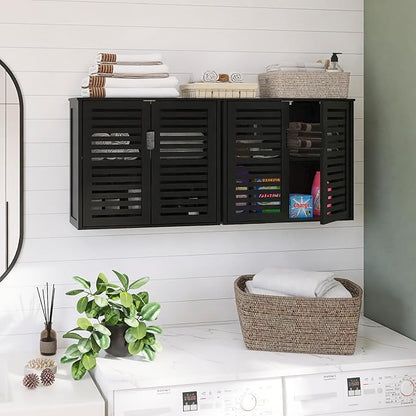 HITNET Black Bathroom Storage Cabinet, Hanging Medicine Cabinet