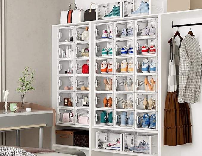 Shoe Organizer, 12 Pack Shoe Storage Shoe Organizer