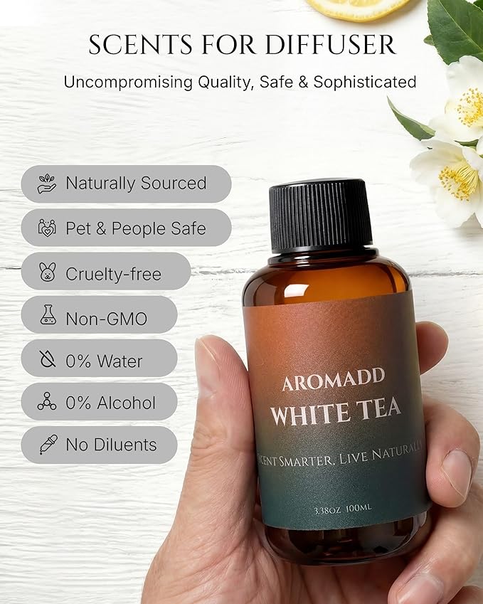 Aromadd White Tea Diffuser Oil Inspired by Luxury Hotel Scent, Essential Oils