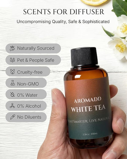 Aromadd White Tea Diffuser Oil Inspired by Luxury Hotel Scent, Essential Oils