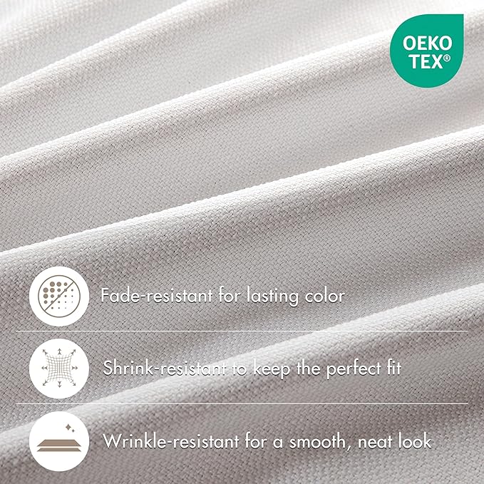 Madison Park Karien 100% Blackout Curtains 52x84 – White, 2-Layer Noise