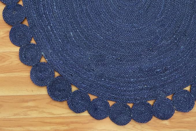 Runner - Oval Rug 2.6x24 Area Rug Kilim Rug Blue Solid Design 0.27 inches ThickIndoor Outdoor Rug Flatweave Rug High Traffic Area Home & Foyer Corridor Hallway & Stair Runner