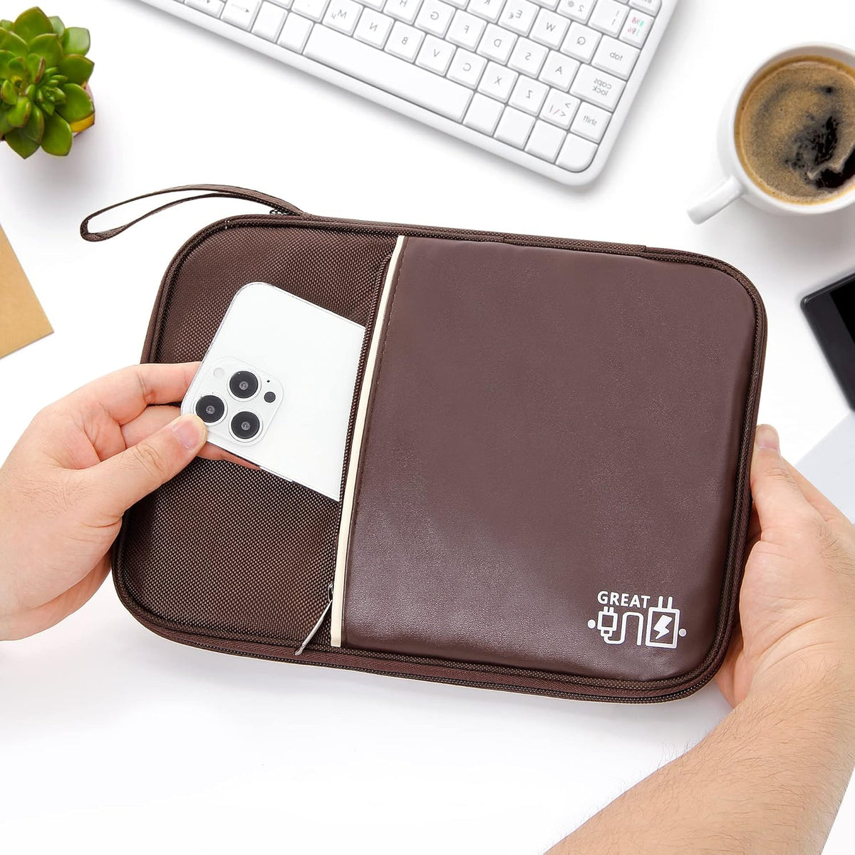 SELLYFELLY Electronics Organizer Travel Cord Organizer Case Compact Electronics Accessories Bag for Cable, Cord, Charger, Phone, Hard Drive