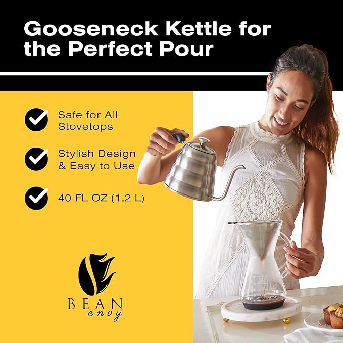 Bean Envy Pour Over Coffee Kettle, Small Gooseneck Kettle