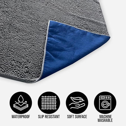Muddy Mat® Dog Blanket - Chenille Water Absorption Blanket for Bed & Couch Cover for Dogs Washable, Anti-Slip Soft and Durable Furniture Protector for Dogs - Grey 29"x40"