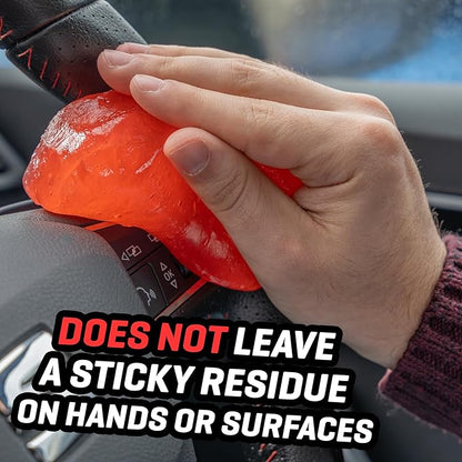 CarPlan Demon Slime 5.6 Oz - Car Interior Cleaner Gel | Putty Removes Dust & Dirt - for Detailing, Cleaning Vents, Cup Holders, Keyboards, Offices | Hot Cherry Scent