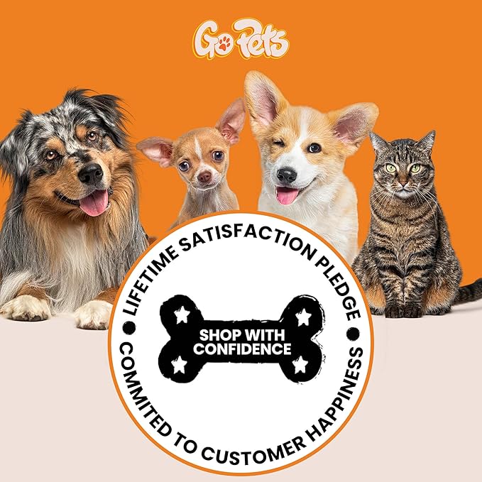 GoPets Double Row Dematting Rake Undercoat Deshedding Tool for Dogs and Cats, Dog Brush for Shedding and Grooming, Long Hair Pet Grooming Brush for Mat Removal, Detangling, and Shedding Control