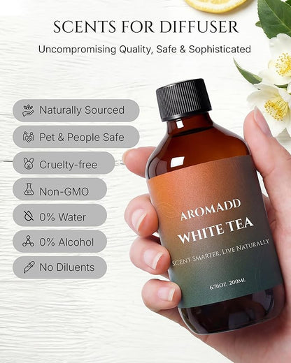 Aromadd White Tea Diffuser Oil Inspired by Luxury Hotel Scent, Essential Oils