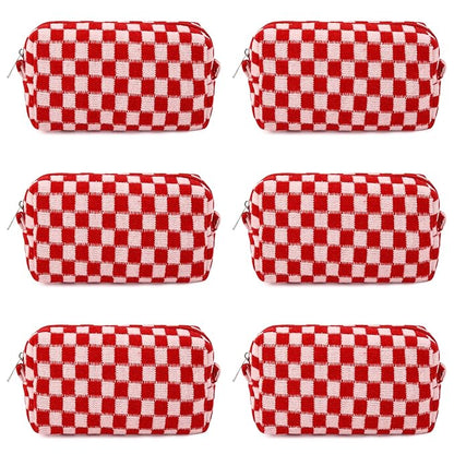 SOIDRAM Makeup Bag Preppy Cosmetic Bag Bulk Makeup Pouch Personalize Travel Toiletry Bag Organizer Cute DIY Makeup Brushes Storage Bag for Women
