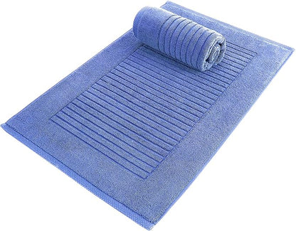 Classic Turkish Towels CTT - 2 Piece Bathroom Rugs Set, 100% Cotton Bath Mats, Comfy & Highly Absorbent Bathroom Floor Mats, Machine Washable | 20"x32" (Royal Blue)