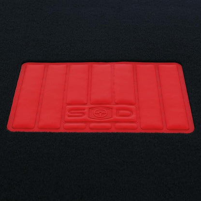 Universal Carpet Mats for Cars Carpet with Rubber Edge Red Non-Slip and Washable Front Mats 45 x 65 cm Rear 44 x 33 cm