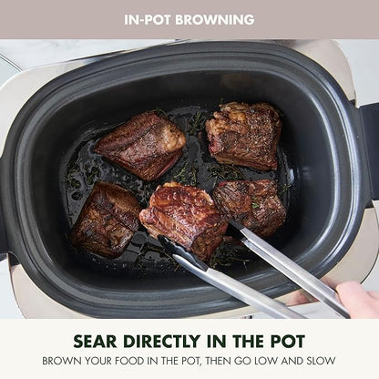 GreenPan Elite 14-in-1 Programmable 6QT Electric Slow Cooker, Dishwasher Safe