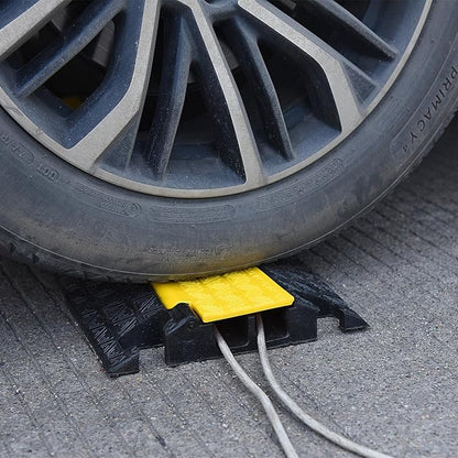 OranLite Heavy-Duty Rubber Cable Protector Ramp, Floor Cable Wire Cord Cover