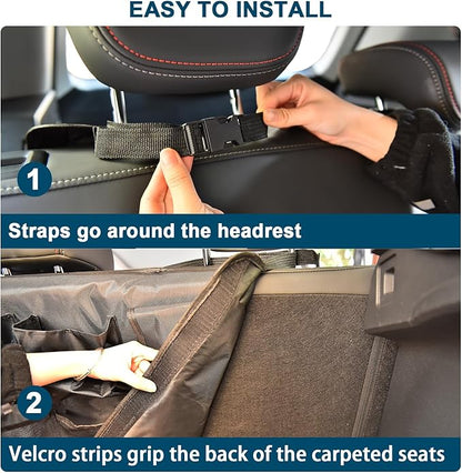 Car Trunk Organizer for SUV Backseat Hanging Storage with 8 Pockets, Heavy-Duty 1680D Oxford Fabric, Foldable Car Organizer for MPV Minivan Sedan, Car Accessories Interior