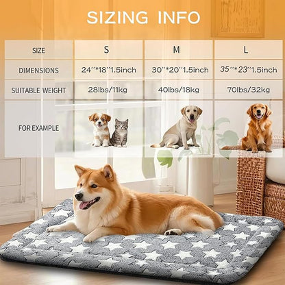Dog Bed Mat - Reversible Dog Crate Bed Mats, Soft & Breathable Kennel Pad, Durable Crate Bed for Small Medium Large Dogs & Cats