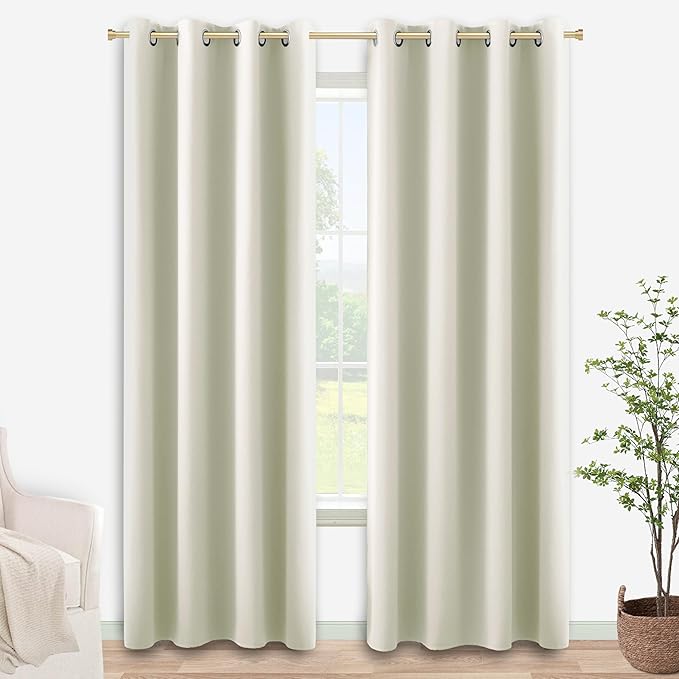 KOUFALL 92 Inch Curtains, Room Darkening Blackout Boho Curtains