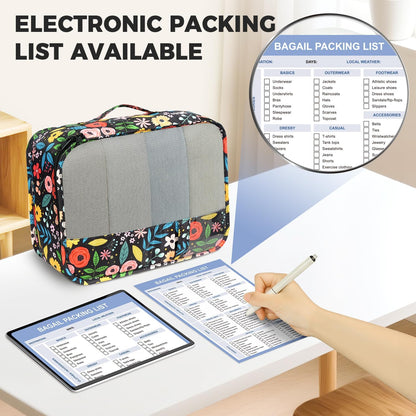 BAGAIL 9 Set Packing Cubes Luggage Packing Organizers for Travel Accessories
